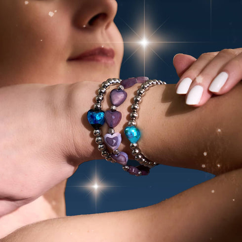 Violette Herzschnur | Kristall-Makramee-Armband